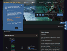 Tablet Screenshot of forum.worldofthegods.com